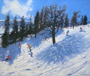 春のスキーヤー、ヴェルビエ、2010 作： Andrew Macara